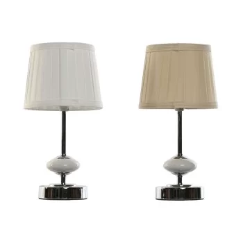 Desk lamp Home ESPRIT White Beige Metal Porcelain 20 W...
