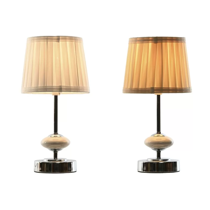 Desk lamp Home ESPRIT White Beige Metal...