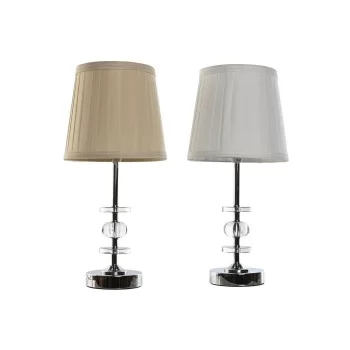 Desk lamp Home ESPRIT White Beige Metallic Metal 25 W 220...