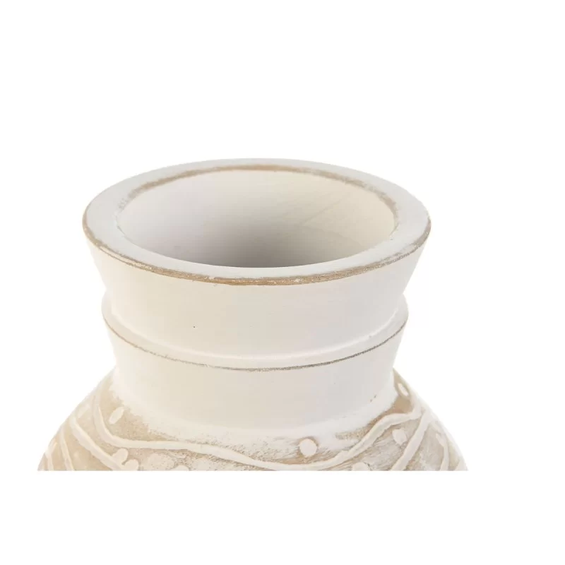 Vase Home ESPRIT White Natural Mango wood...