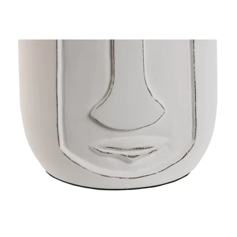 Vase Home ESPRIT White Mango wood Modern Face...