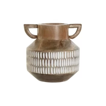 Vase Home ESPRIT White Brown Mango wood Colonial 18 x 18...