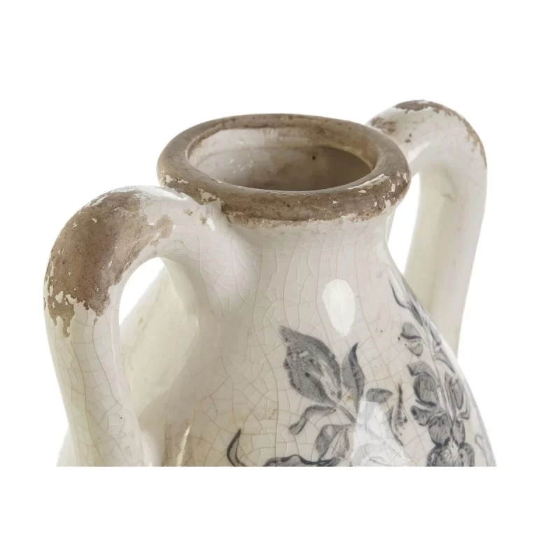 Vase Home ESPRIT White Brown Grey Stoneware...