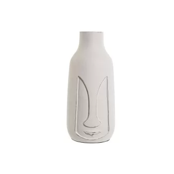 Vase Home ESPRIT White Mango wood Modern Face 15 x 15 x...