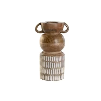 Vase Home ESPRIT White Brown Mango wood Colonial 16 x 10...
