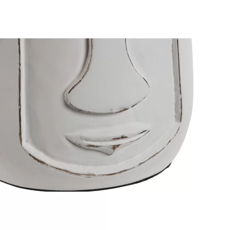 Vase Home ESPRIT White Mango wood Modern Face...