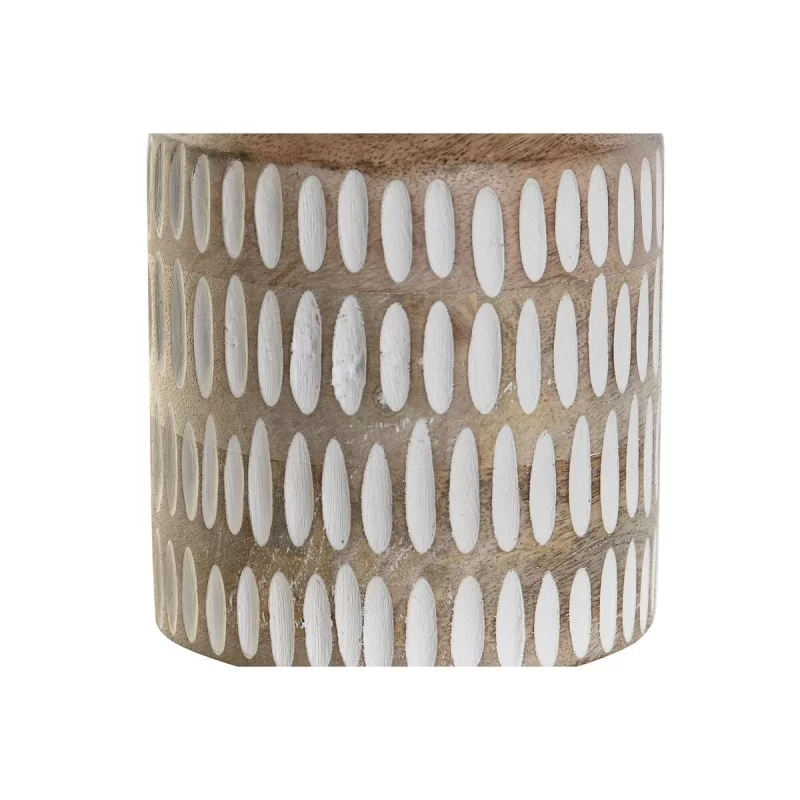 Vase Home ESPRIT White Brown Mango wood...
