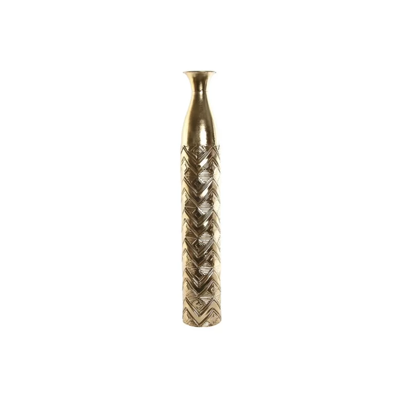 Vase Home ESPRIT Golden Metal 14 x 14 x 91 cm