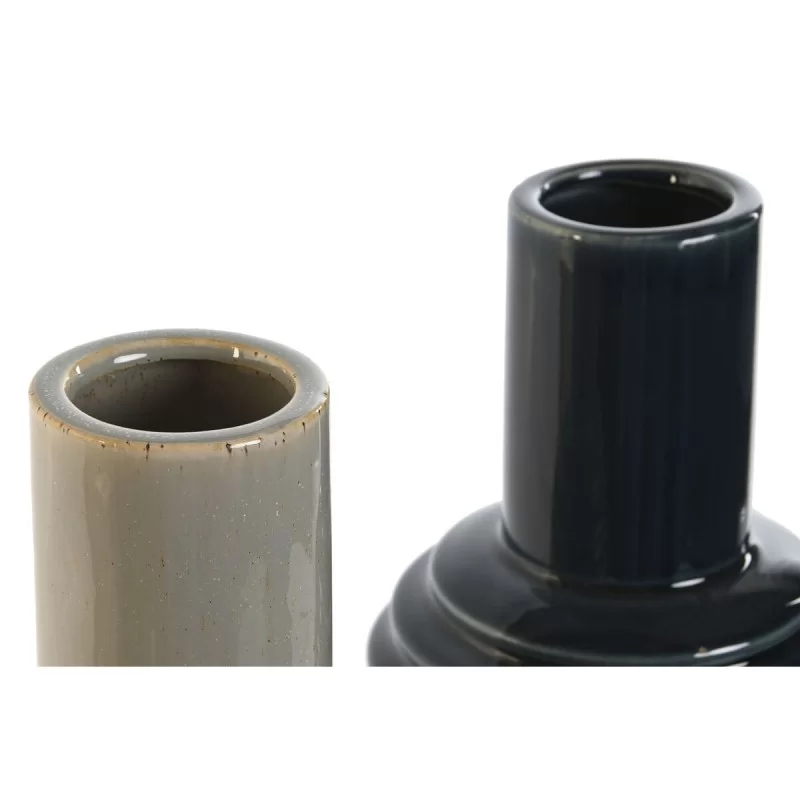 Vase Home ESPRIT Blue Grey Porcelain 14 x 14 x...