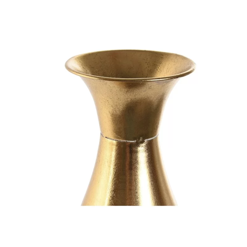 Vase Home ESPRIT White Golden Metal 14 x 14 x...