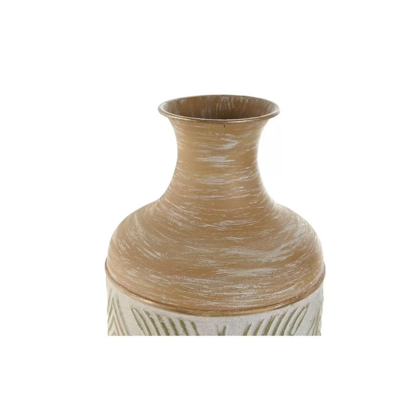Vase Home ESPRIT Green Beige Natural Metal...