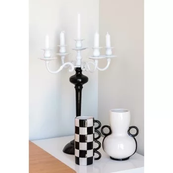 Vase Home ESPRIT Bicoloured Ceramic Modern 16 x 14 x 21 cm 2