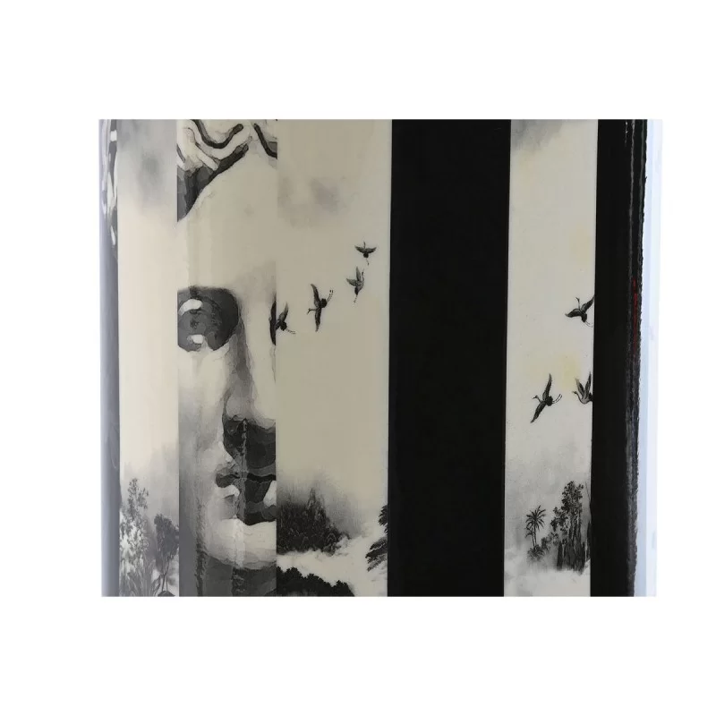 Vase Home ESPRIT Yellow Black Golden Porcelain...