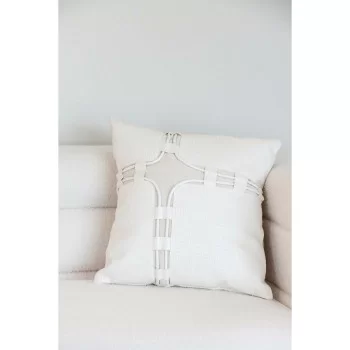 Cushion Home ESPRIT White 45 x 10 x 45 cm 2