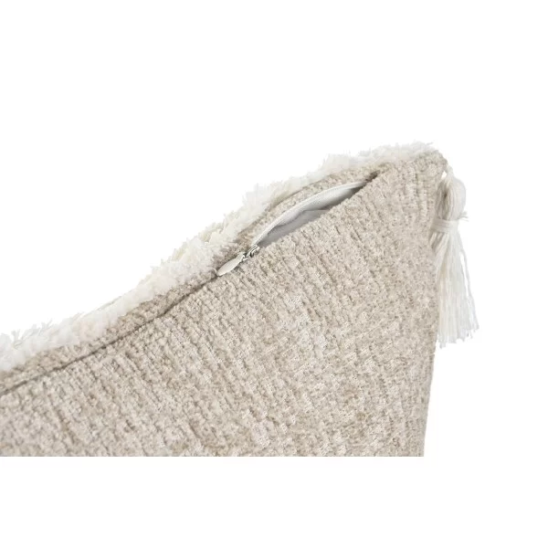 Cushion Home ESPRIT White Grey Tassels Boho 45 x 15 x 45 cm