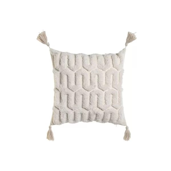 Cushion Home ESPRIT White Tassels Boho 45 x 15 x 45 cm