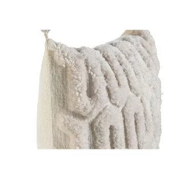 Cushion Home ESPRIT White Tassels Boho 45 x 15 x 45 cm 2
