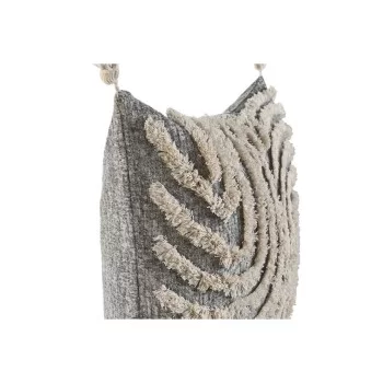 Cushion Home ESPRIT White Grey Tassels Boho 45 x 15 x 45 cm 2