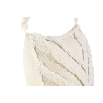 Cushion Home ESPRIT White Tassels Boho 45 x 15 x 45 cm 2