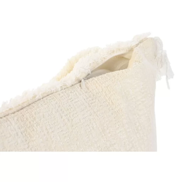 Cushion Home ESPRIT White Tassels Boho 45 x 15 x 45 cm