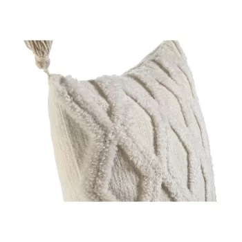 Cushion Home ESPRIT White Tassels Boho 45 x 15 x 45 cm 2