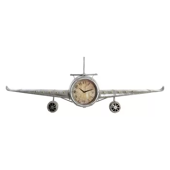 Wall Clock DKD Home Decor Aeroplane Metal Crystal (141 x...