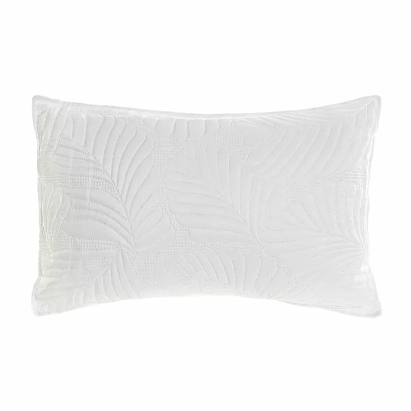 Cushion DKD Home Decor 8424001814633 White Rectangular Flowers 60 x 10 x 40 cm