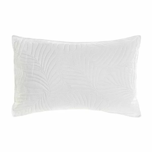 Cushion DKD Home Decor 8424001814633 White Rectangular Flowers 60 x 10 x 40 cm
