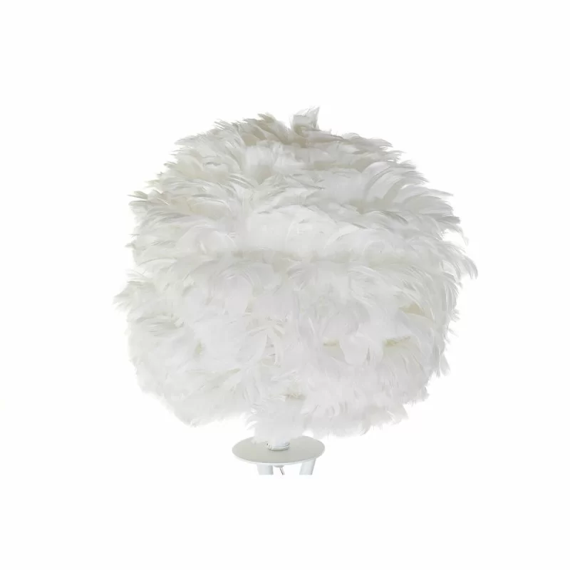 Floor Lamp DKD Home Decor Metal White Feather...