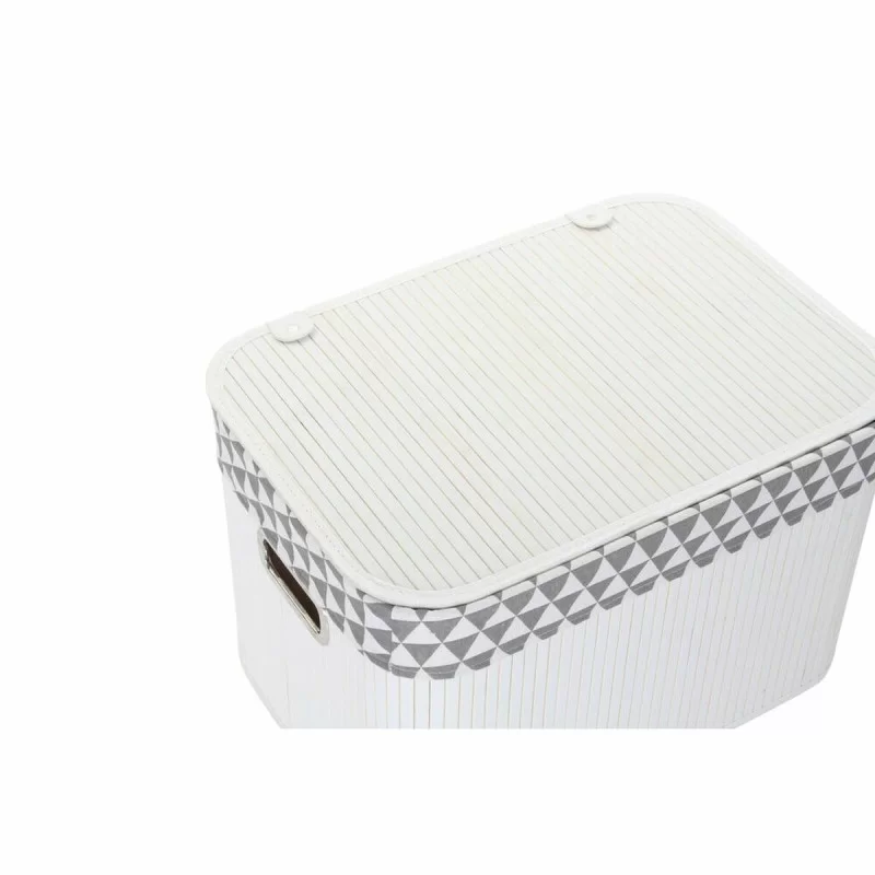 Basket set DKD Home Decor Polyester Cotton MDF Bamboo (51 x 35 x 33 cm)