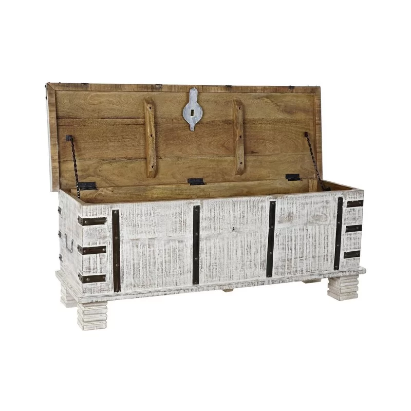 Chest DKD Home Decor Metal White Mango wood...