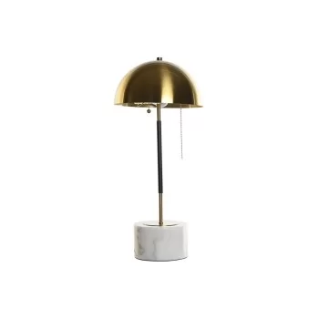 Desk lamp DKD Home Decor Black Golden Metal Marble 50 W...
