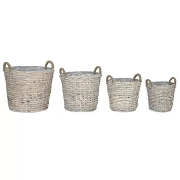 Log Stand Home ESPRIT wicker Rope 55 x 58 x 57 cm 2