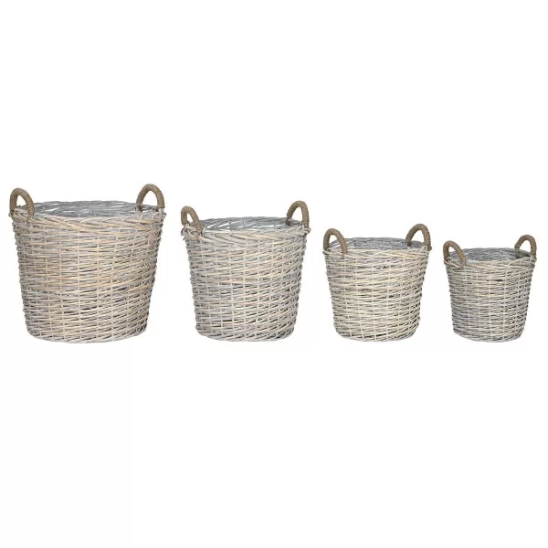 Log Stand Home ESPRIT wicker Rope 55 x 58 x 57 cm