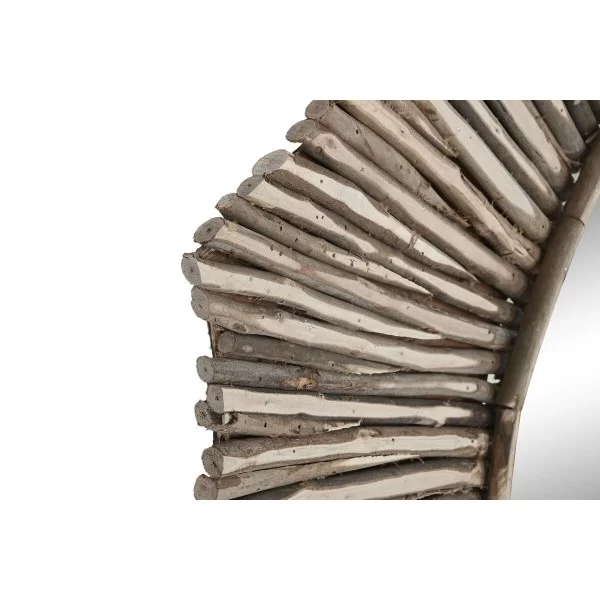 Wall mirror Home ESPRIT Natural Mirror Trunks Tropical 120 x 8 x 120 cm