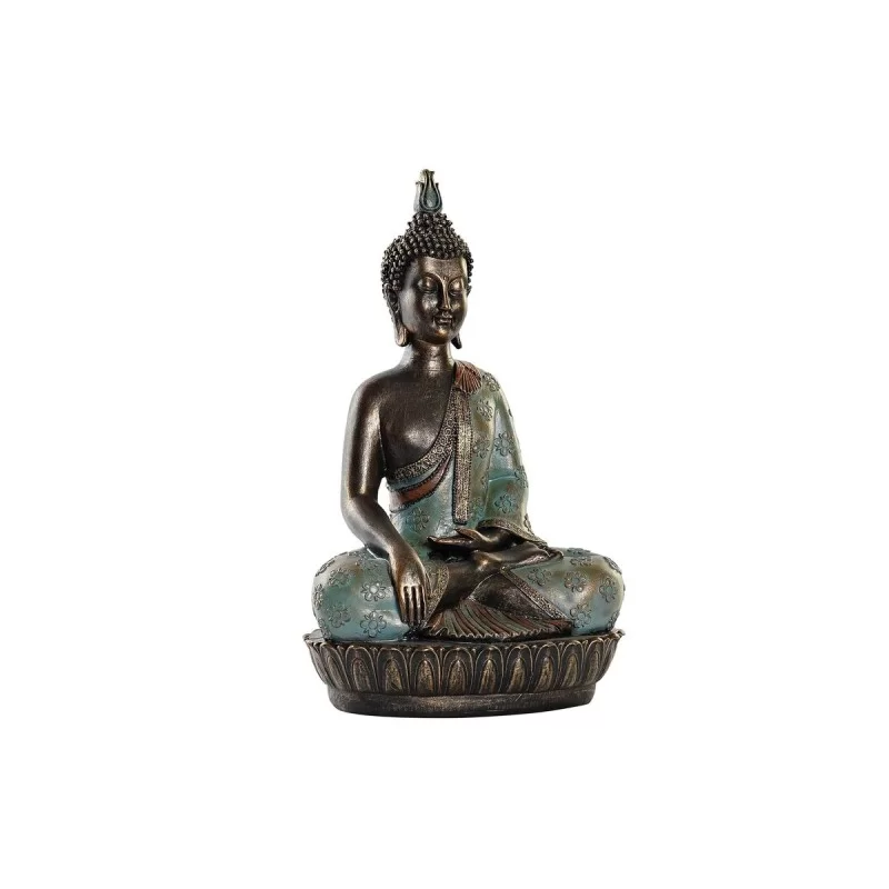 Decorative Figure DKD Home Decor 29 x 20 x 45,5 cm Buddha Turquoise Oriental