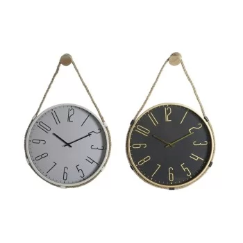 Wall Clock DKD Home Decor 40 x 4,5 x 55 cm Rope Iron (2...