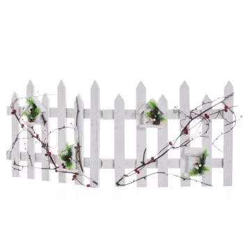 Christmas bauble White Multicolour Wood Plastic Fence 98...