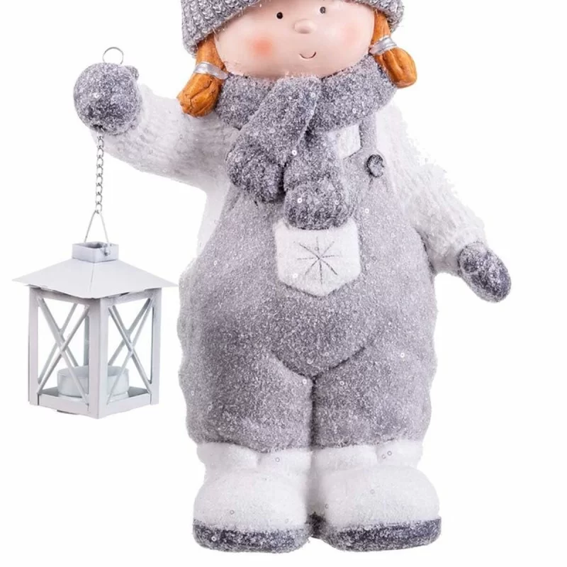 Christmas bauble White Grey Girl 23,5 x 16,5 x...