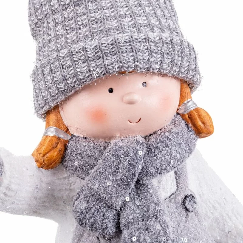 Christmas bauble White Grey Girl 23,5 x 16,5 x...