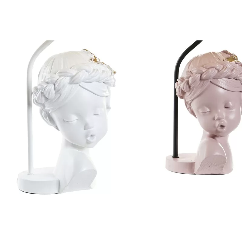 Desk lamp DKD Home Decor Red Resin Light Pink...