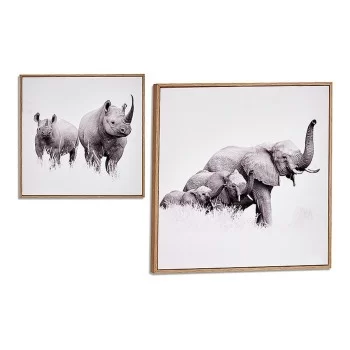 Painting With frame animals Wood Particleboard (31 x 2 x...