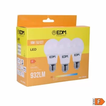 Pack of 3 LED bulbs EDM F 10 W E27 810 Lm Ø 6 x 10,8 cm... 2