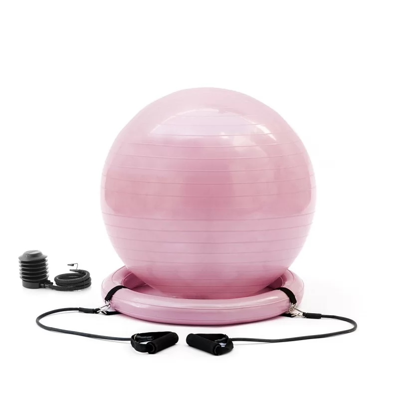 Yoga Ball with Stability Ring and Resistance...