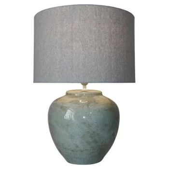 Desk lamp DKD Home Decor Canvas Ceramic Grey (42 x 42 x...
