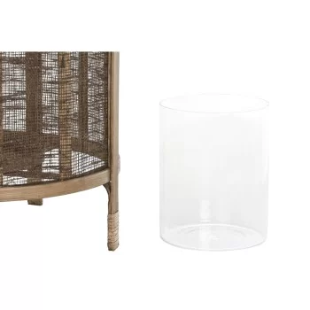 Candleholder DKD Home Decor Natural Brown 31 x 31 x 60 cm 2