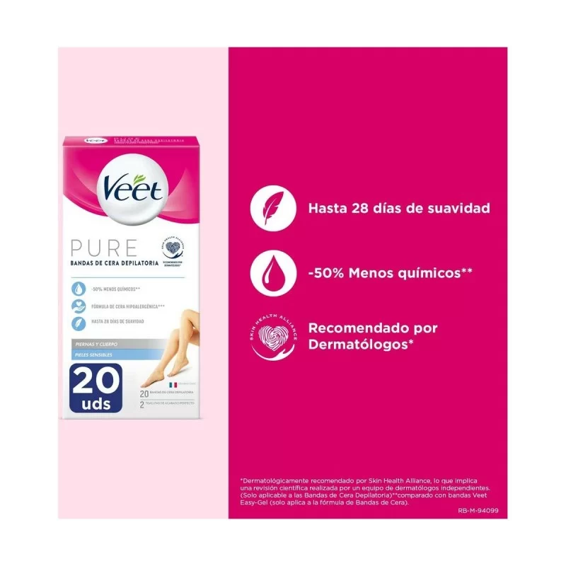 Body Hair Removal Strips Veet Sensitive skin 20...