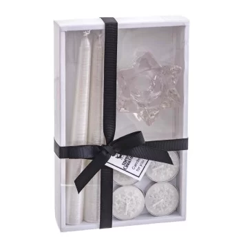 Circular Candelabra with Stand Christmas White Crystal...