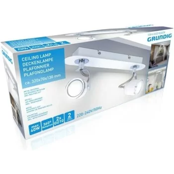 Ceiling Light 50 W Metal White 360º (8 x 13 x 31 cm) 2