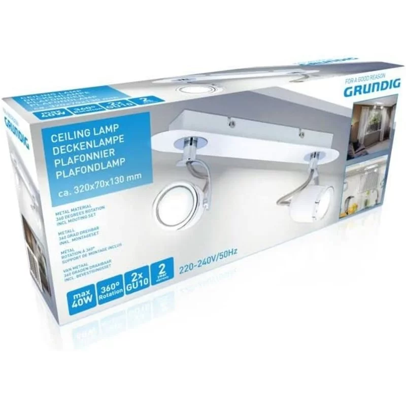 Ceiling Light 50 W Metal White 360º (8 x 13 x...